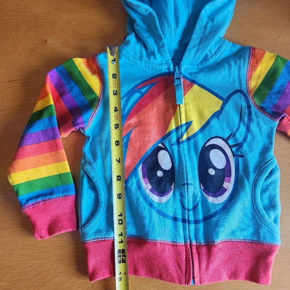 My Little Pony Girls' Little Rainbow Dash Blue Multi Colored Hoodie - Picture 6 of 10